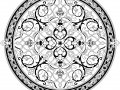 Coloring adult oriental mandala 1