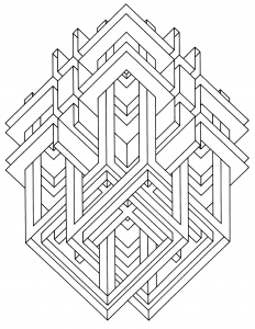 Coloring op art jean larcher 2