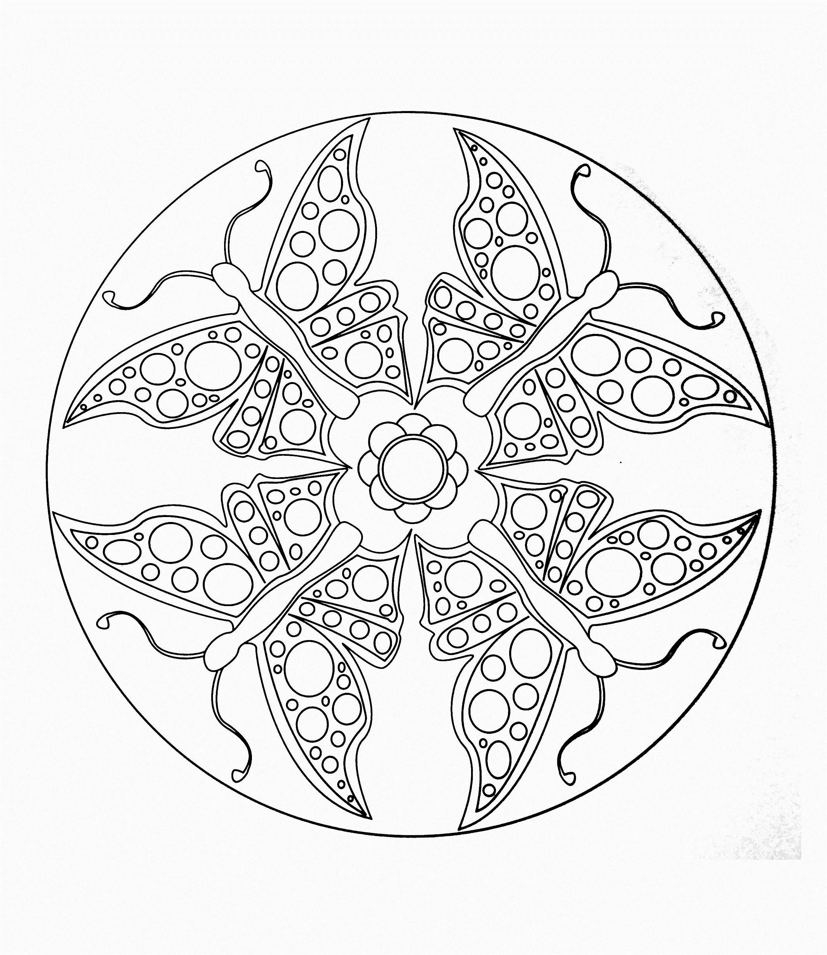 Mandala papillons (Mandalas temáticas : Animais)
