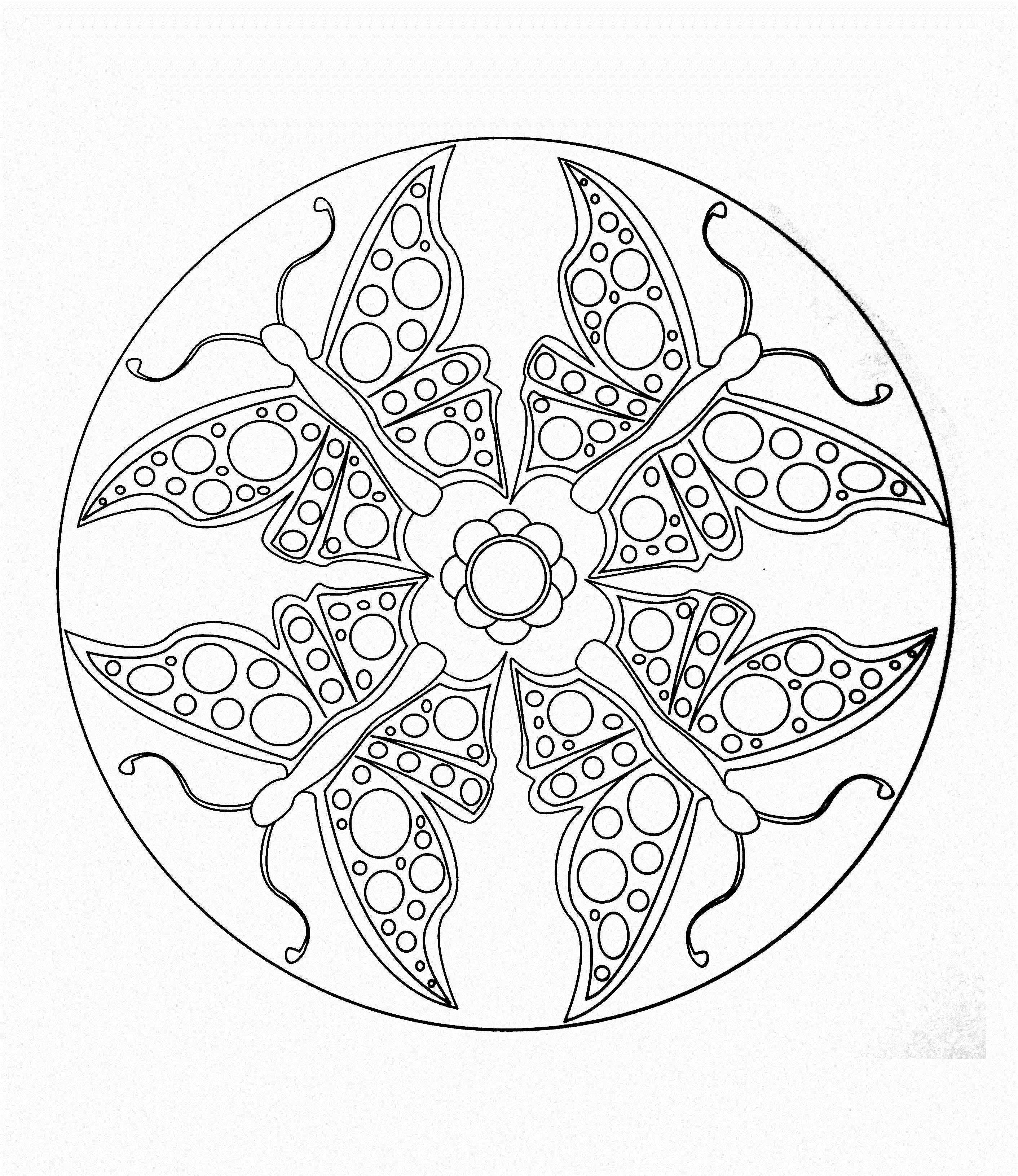 Mandala papillons (Mandalas temáticas : Animais)