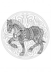 Cavalo mandala - 3 (Mandalas temáticas : Animais)