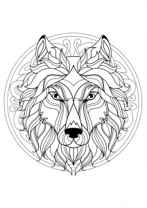 Mandala cabeça de lobo - 4