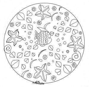 Mandala poisson (Mandalas temáticas : Animais)