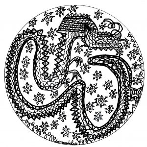 Dragão mandala (Mandalas temáticas : Animais)