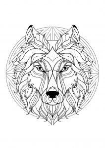 Mandala cabeça de lobo   1