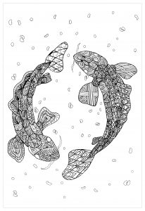 Mandala carpes simples (Mandalas temáticas : Animais)