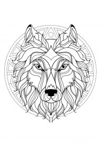 Mandala cabeça de lobo   3