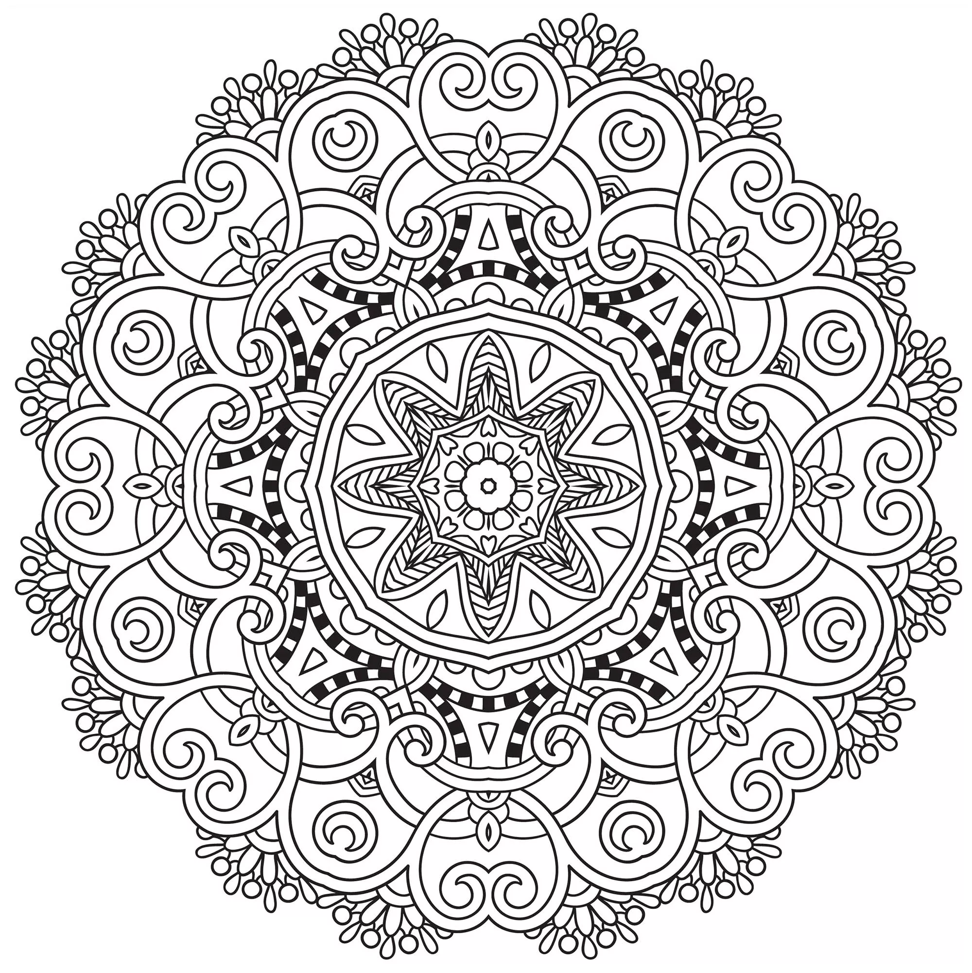 Harmonia florida (Mandalas de Nível de Dificuldade : Difícil)