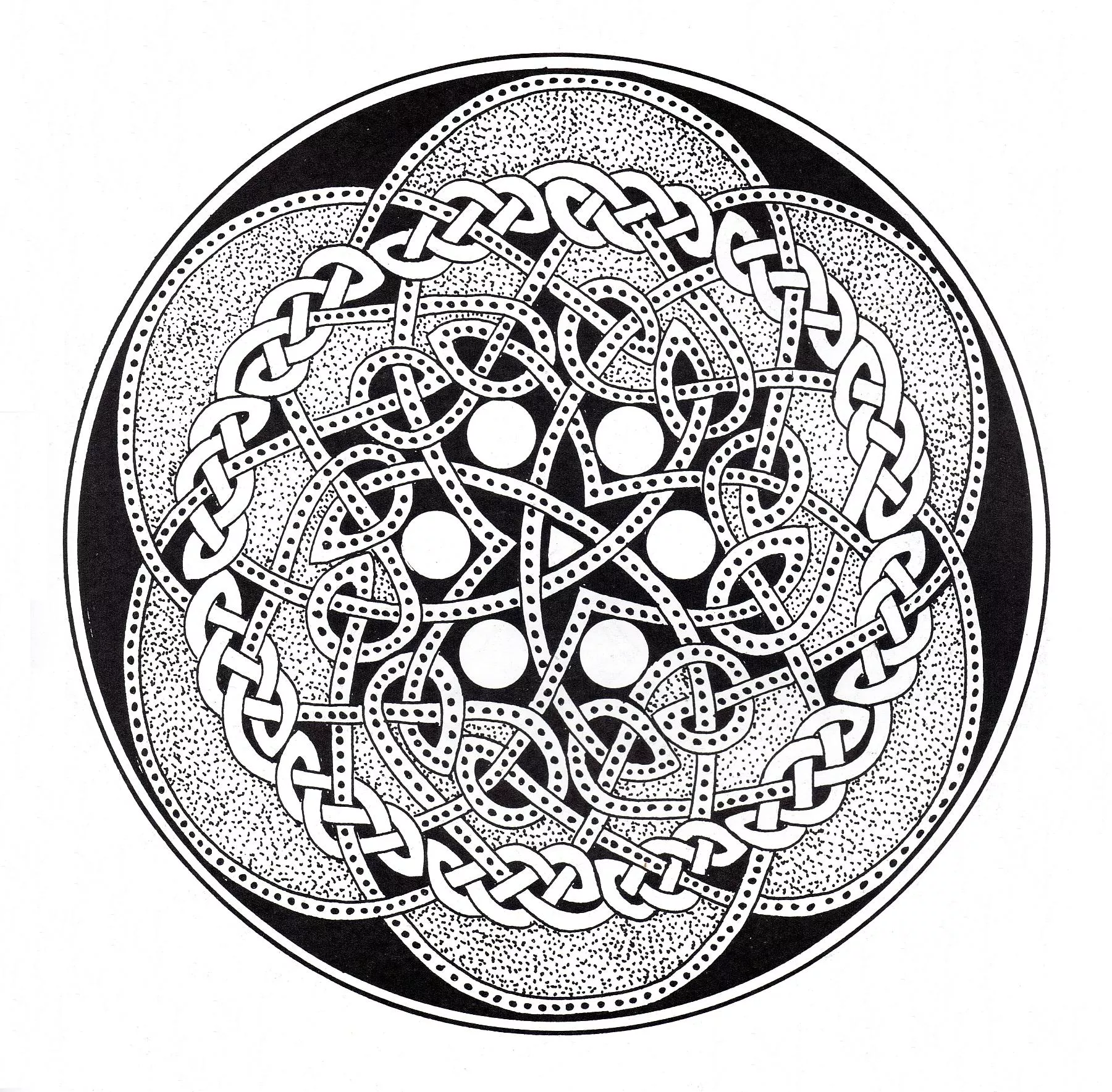Mandala celta difícil (Mandalas de Nível de Dificuldade : Difícil)