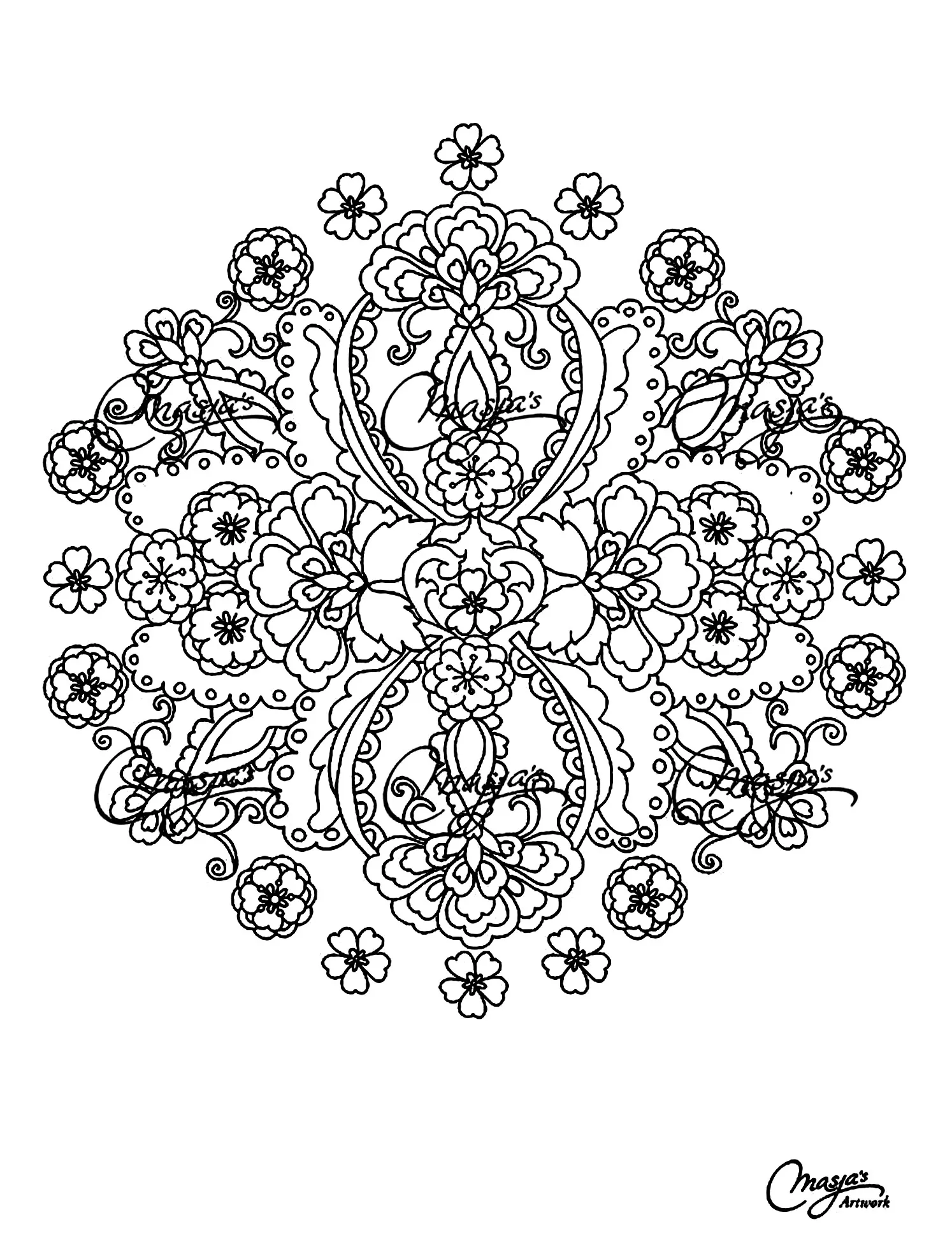 Mandala-a-colorista-adulto-difícil (34) (Mandalas de Nível de Dificuldade : Difícil)