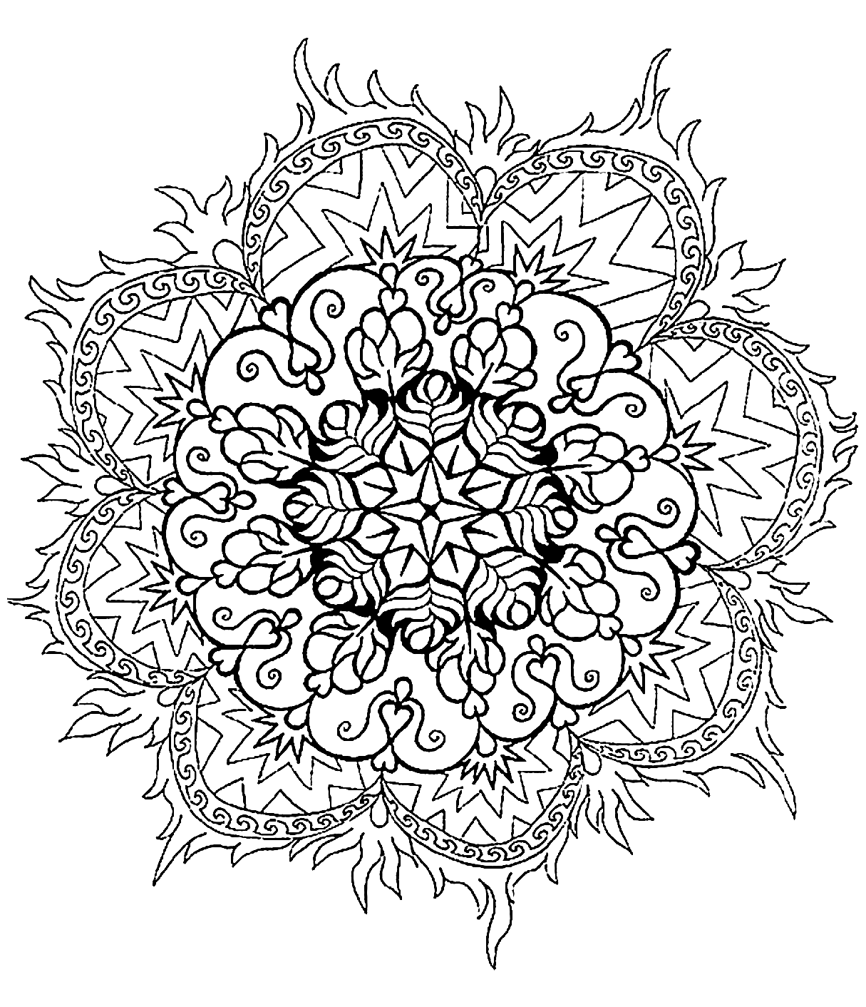 Mandala-a-colorir-adulto-difícil (4) (Mandalas de Nível de Dificuldade : Difícil)