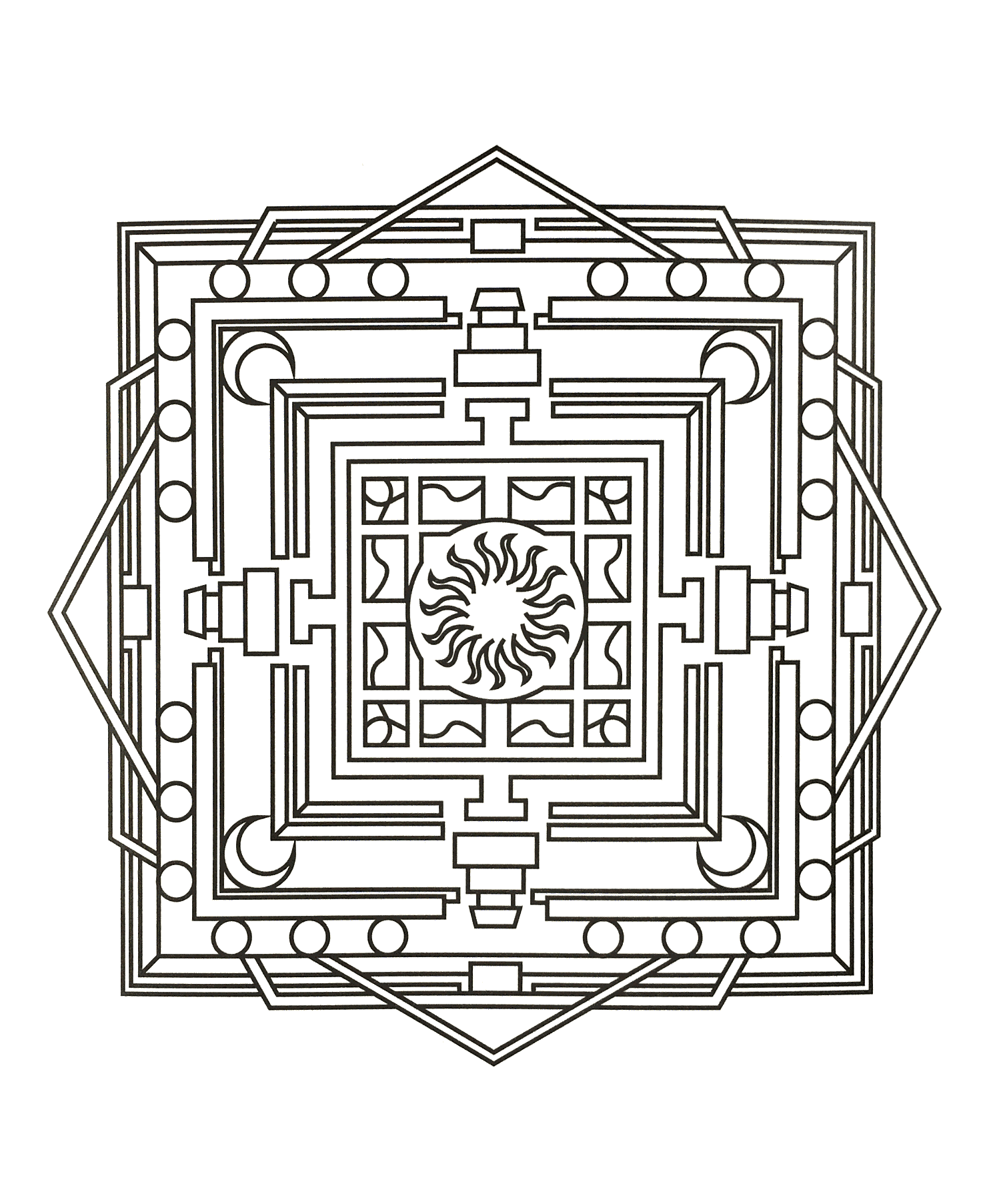 Mandalas-a-imprimer-gratuit (8) (Mandalas de Nível de Dificuldade : Difícil)