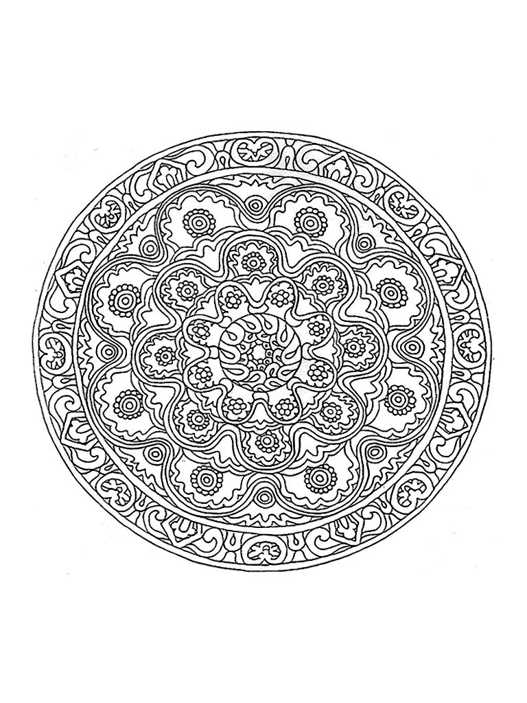 Mandala-a-colorier-difficile (22) (Mandalas de Nível de Dificuldade : Difícil)