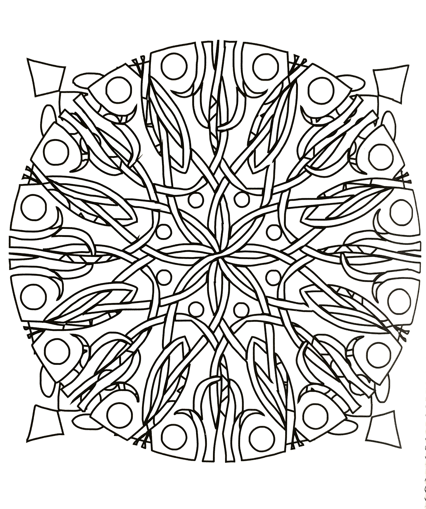 Bela mandala (Mandalas de Nível de Dificuldade : Difícil)