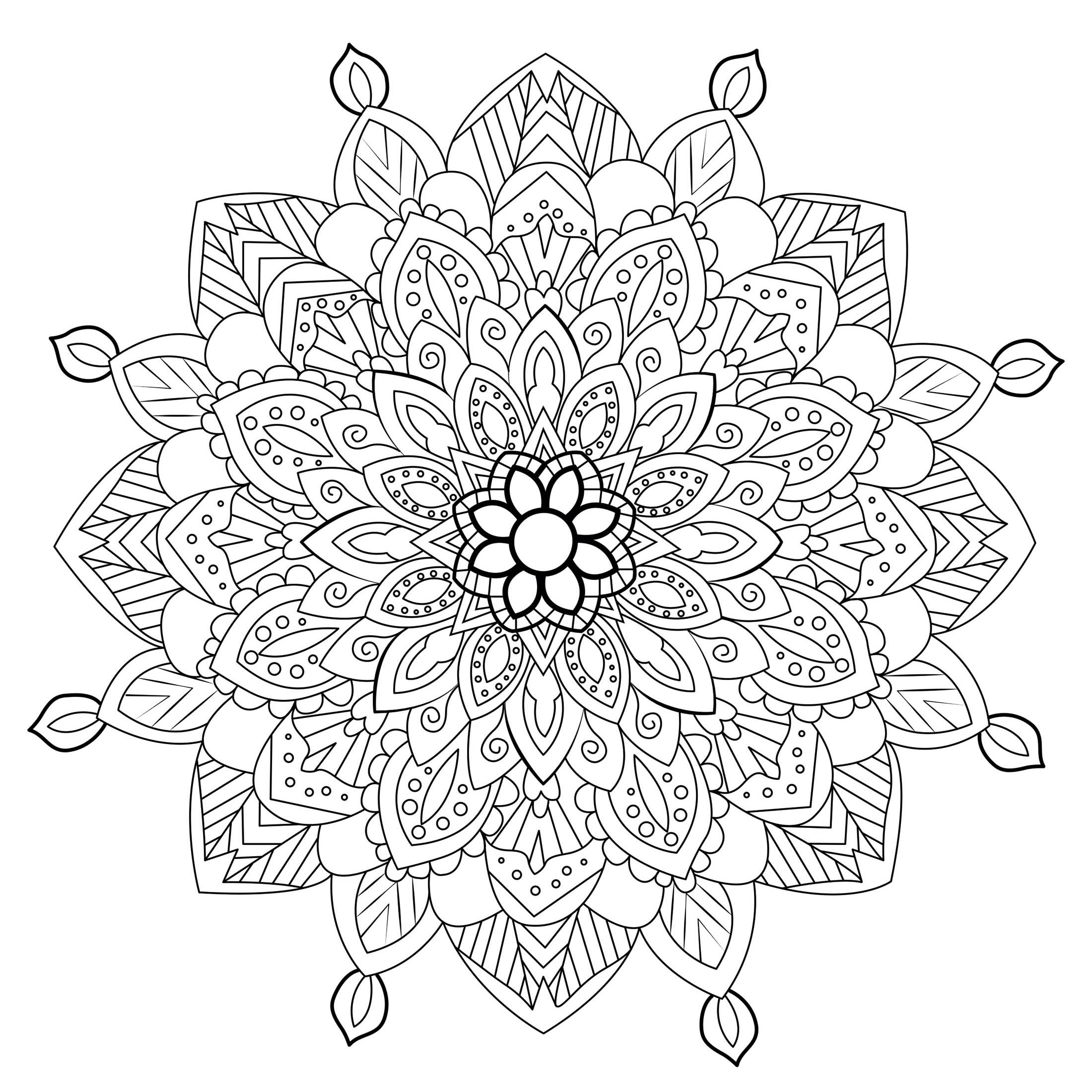 Complexo anti-stress Mandala (Mandalas de Nível de Dificuldade : Difícil)