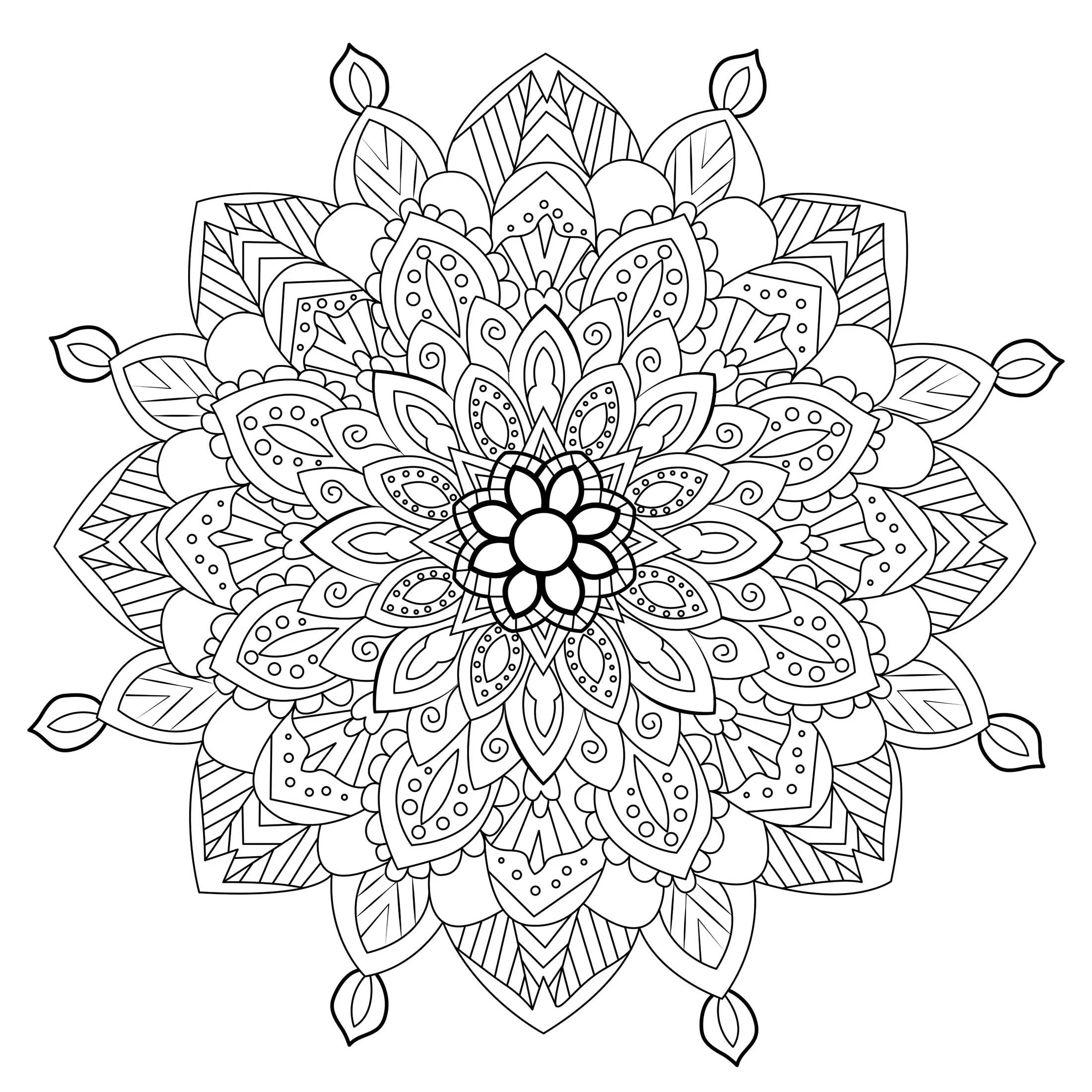 Complexo anti-stress Mandala (Mandalas de Nível de Dificuldade : Difícil)
