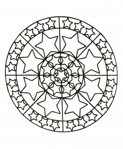 Mandala Com 8 Estrelas Grandes E Pequenas