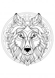 Mandala cabeça de lobo   4