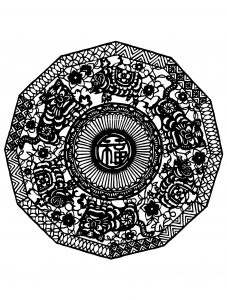 Mandala de linhas grossas