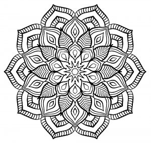 Mandala de flores grandes