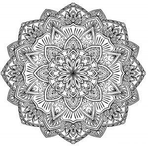 Mandala Para Colorir Flores Livres Difíceis