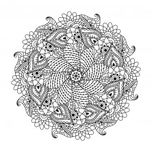 Mandala de simetria florida