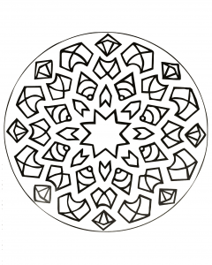 Uma Mandala Com Uma Estrela No Meio