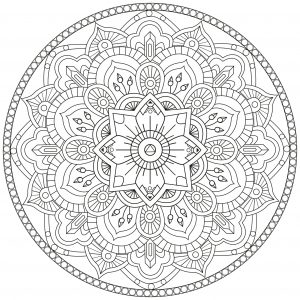 Mandala com linhas regulares