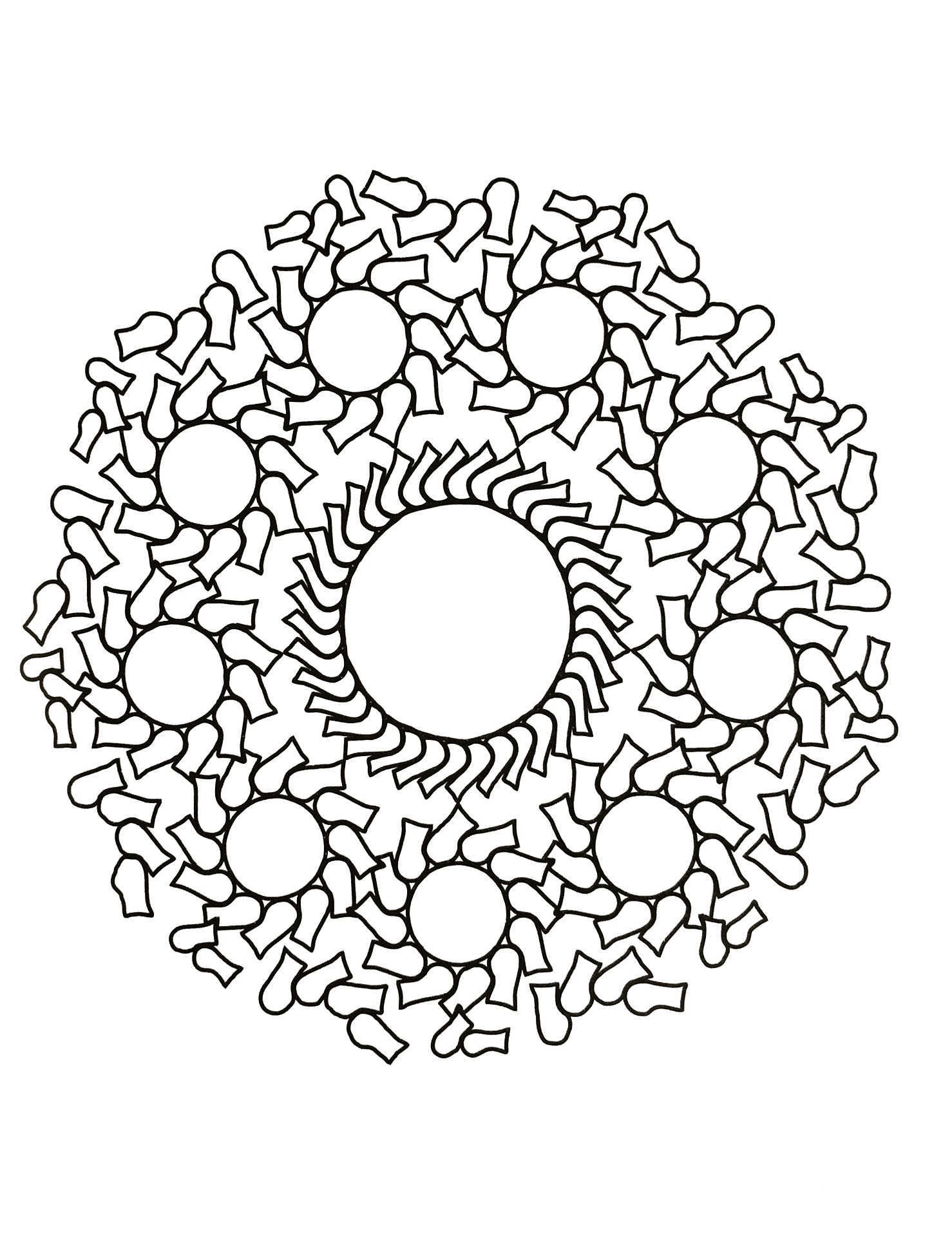 Bela mandala (Mandalas de Nível de Dificuldade : Fácil (para crianças)) Bela mandala (Mandalas de Nível de Dificuldade : Fácil (para crianças))