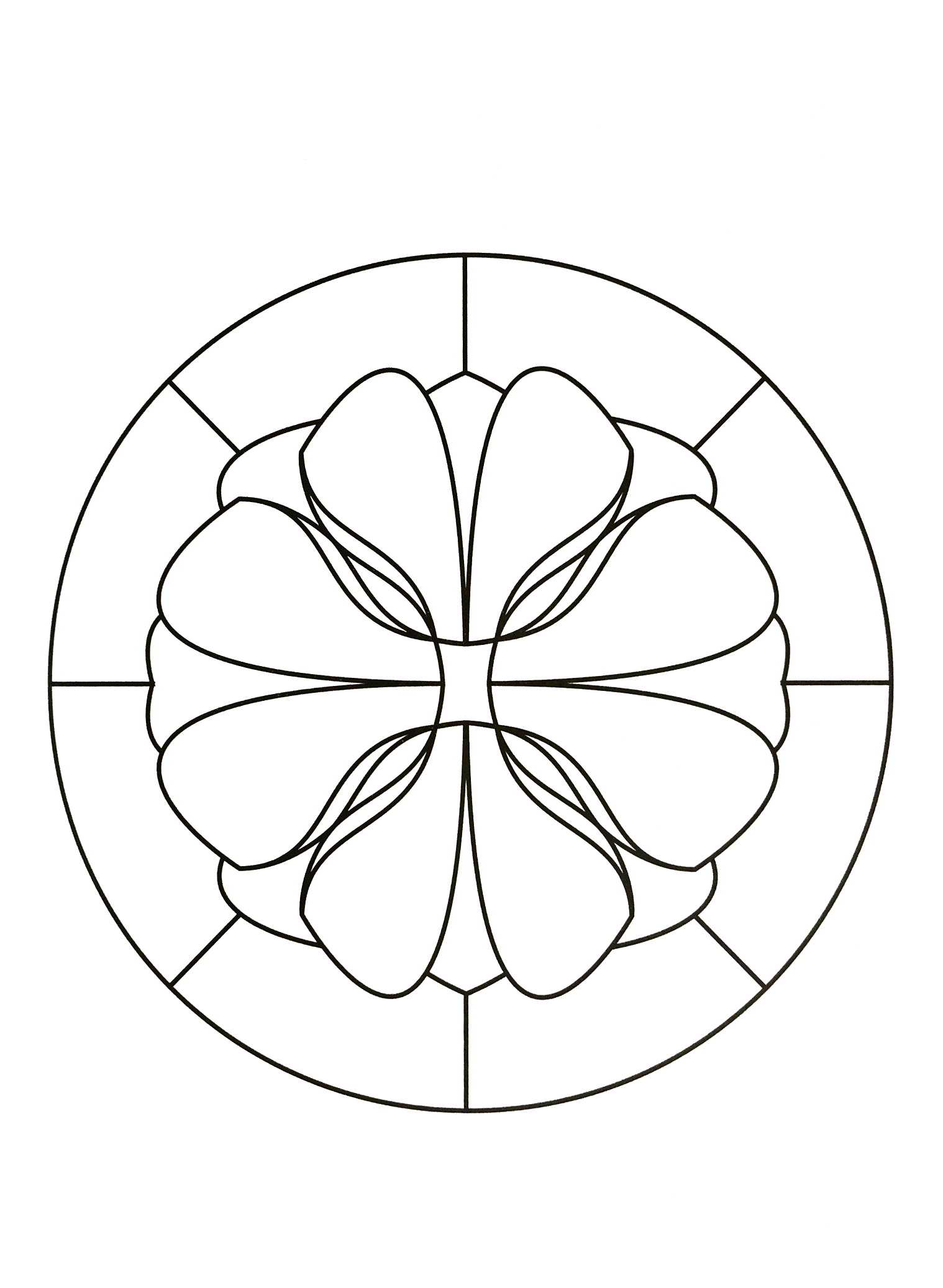 Mandala gratuito para imprimir facil para criancas - 32272 (Mandalas de Nível de Dificuldade : Fácil (para crianças))