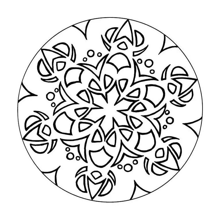 Mandala fácil (Mandalas de Nível de Dificuldade : Fácil (para crianças))