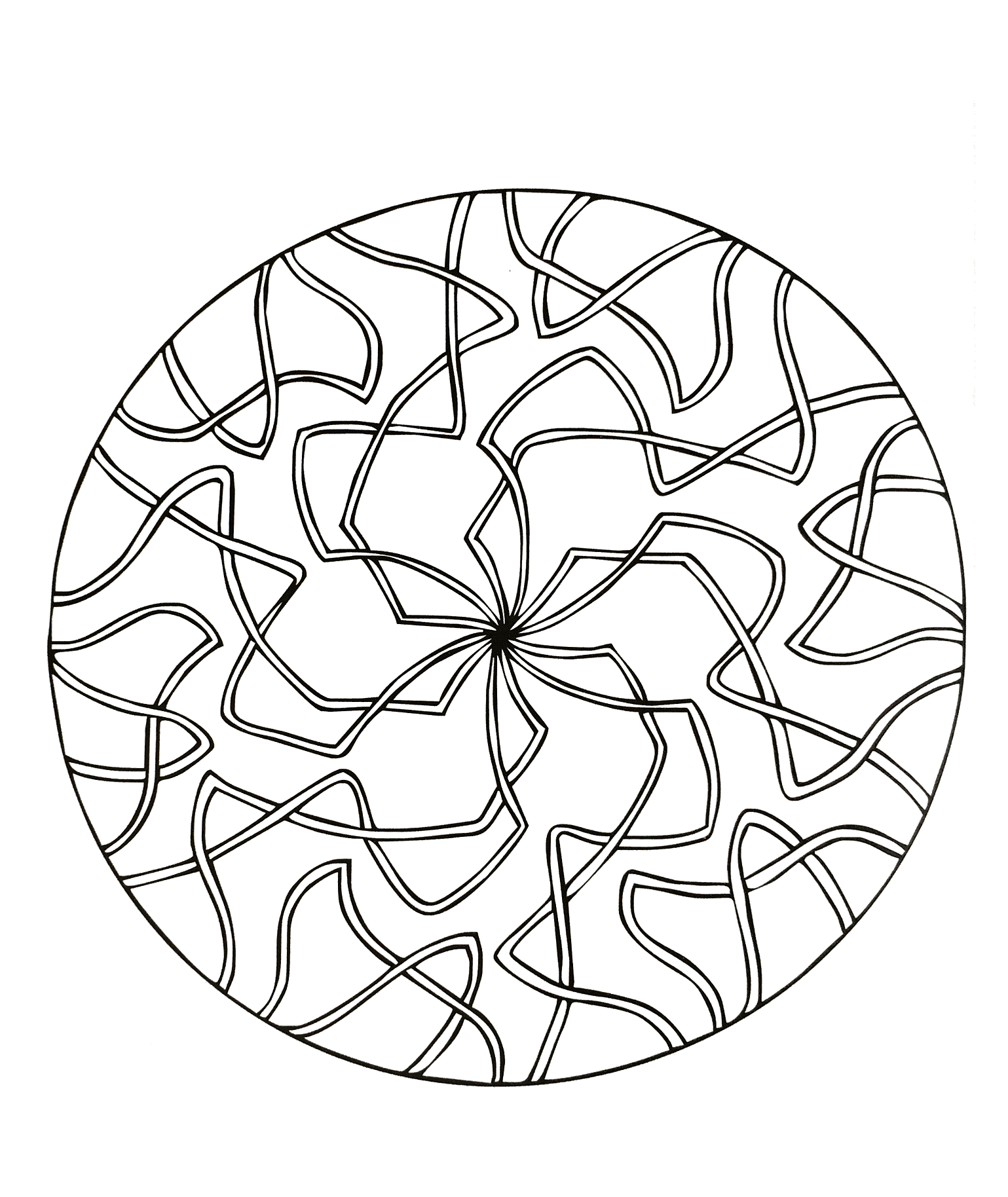 Fitas pequenas em forma de mandala (Mandalas de Nível de Dificuldade : Fácil (para crianças))