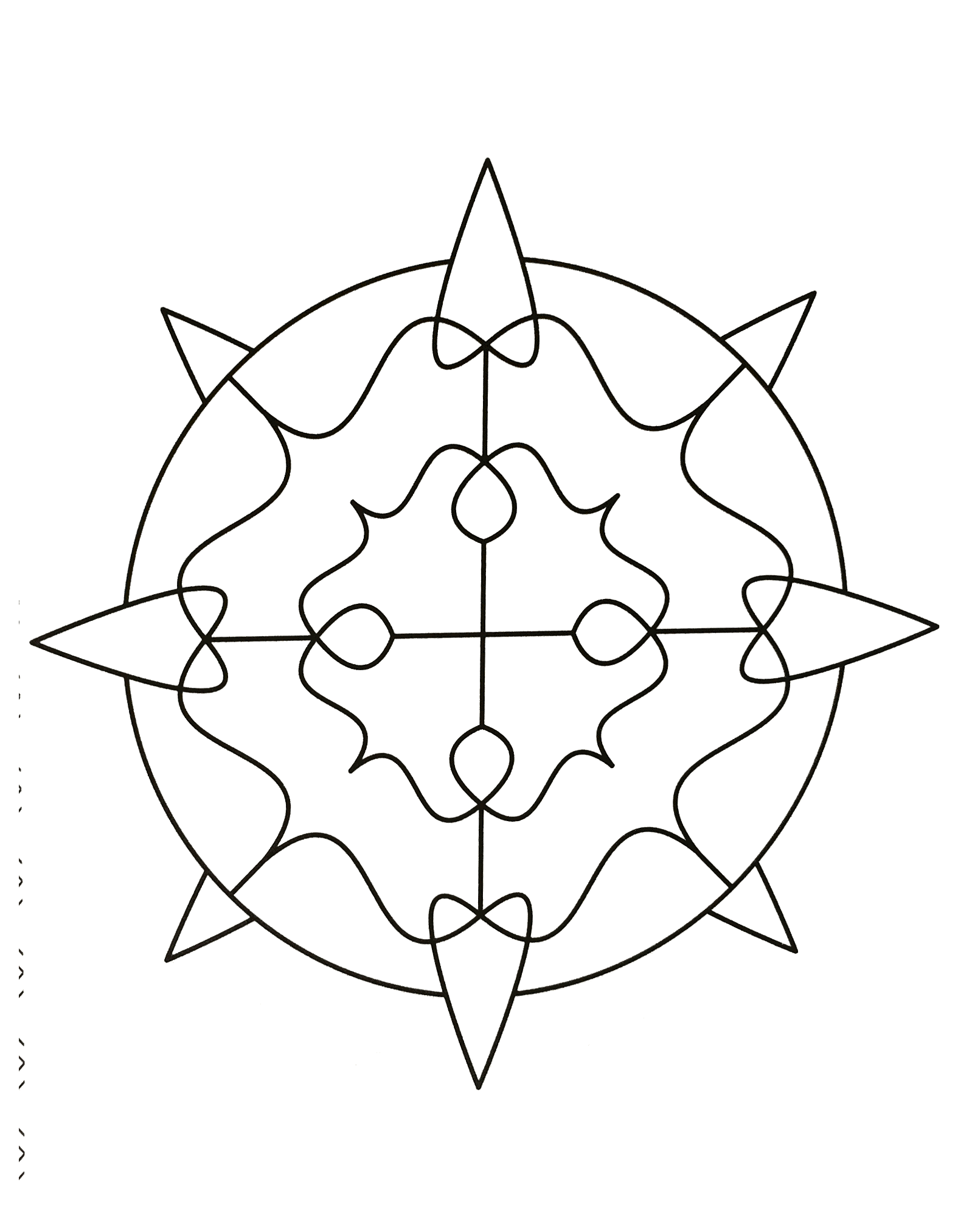Mandala para crianças (Mandalas de Nível de Dificuldade : Fácil (para crianças))