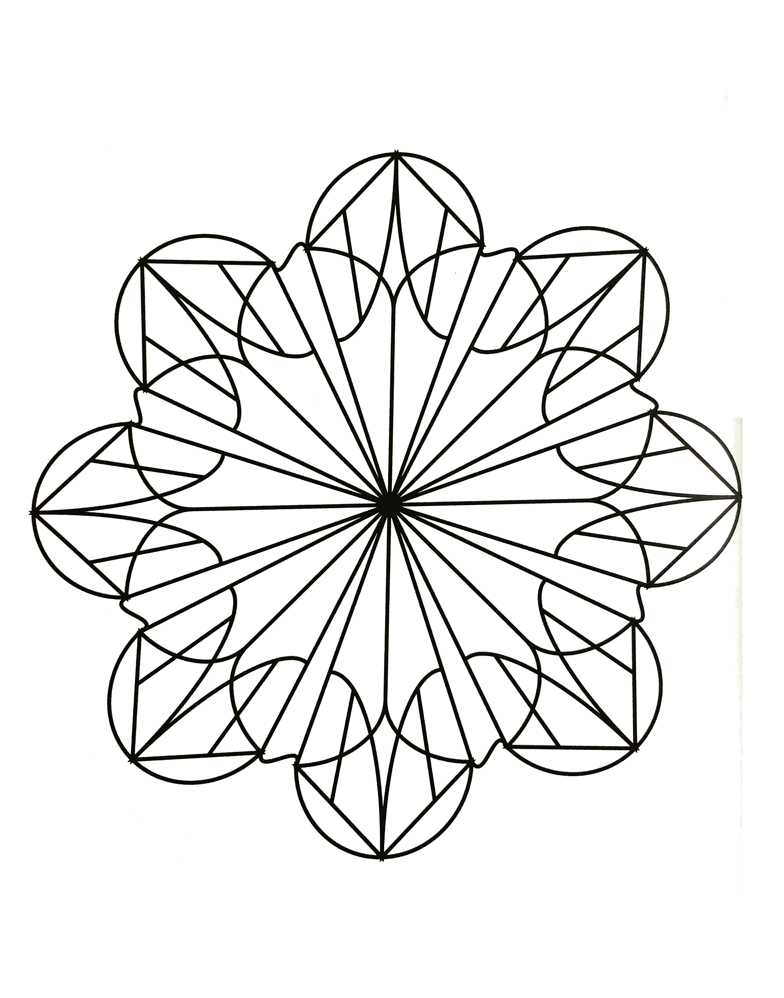 Mandala muito simples (Mandalas de Nível de Dificuldade : Fácil (para crianças))
