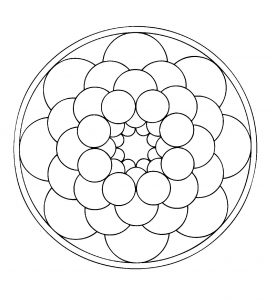 Círculos de mandala (Mandalas de Nível de Dificuldade : Fácil (para crianças))
