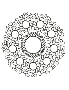 Bela mandala (Mandalas de Nível de Dificuldade : Fácil (para crianças))