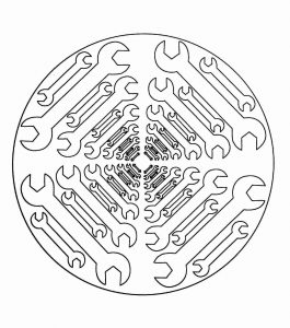 Ferramentas para mandalas (Mandalas de Nível de Dificuldade : Fácil (para crianças))