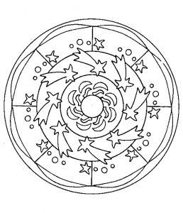 Mandala de estrelas cadentes