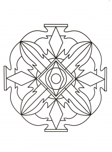 Mandala fácil (Mandalas de Nível de Dificuldade : Fácil (para crianças))