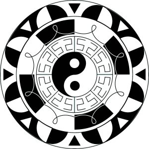 O símbolo Yin & Yang numa Mandala simples