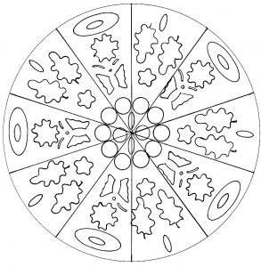 Mandala muito fácil (Mandalas de Nível de Dificuldade : Fácil (para crianças))