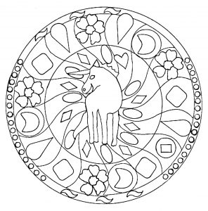 Mandala licorne fácil