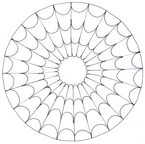 Mandala de teia de aranha (Mandalas de Nível de Dificuldade : Fácil (para crianças))