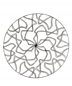 Fitas pequenas em forma de mandala (Mandalas de Nível de Dificuldade : Fácil (para crianças))