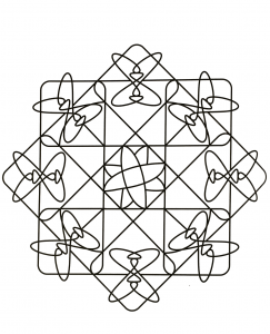 Mandala simples e original (Mandalas de Nível de Dificuldade : Fácil (para crianças))