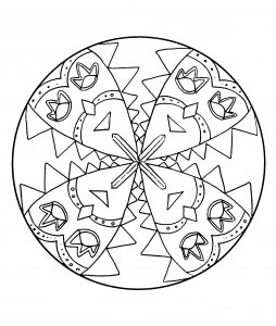Máscaras de carnaval mandala (Mandalas de Nível de Dificuldade : Fácil (para crianças))
