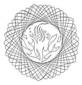 Mandala abstrata fácil (Mandalas de Nível de Dificuldade : Fácil (para crianças))