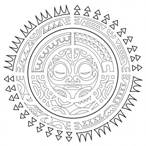 Tatuagem polinésia : O sol (Mandalas temáticas : Desenhos de tatuagem)