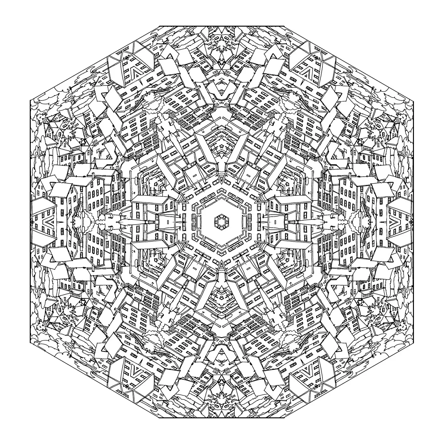 Mandala ville & harmony (Mandalas de Nível de Dificuldade : Muito difícil)