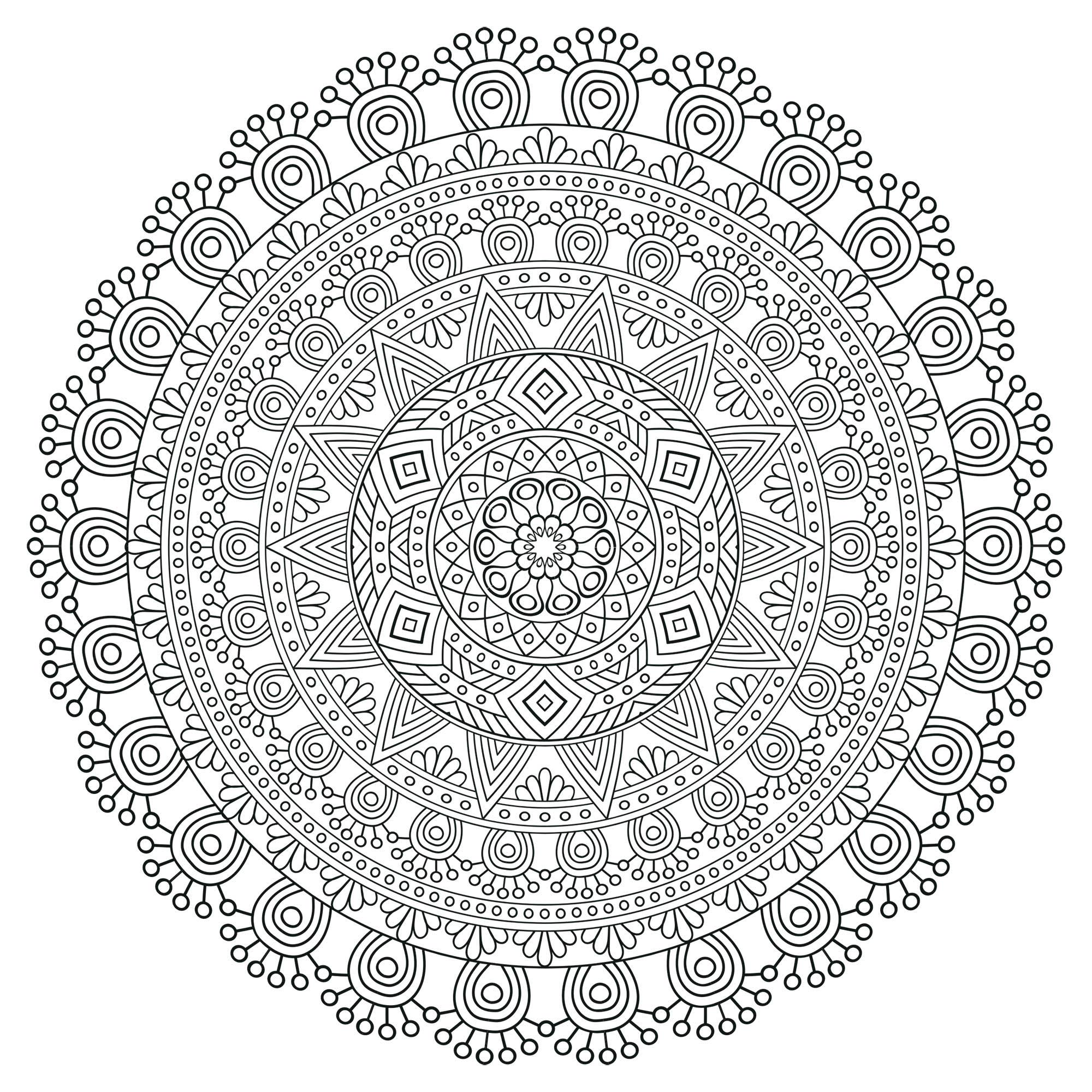 Esta Mandala Anti-stress é um verdadeiro desafio! Conseguirás colori-la toda sem a ultrapassar?